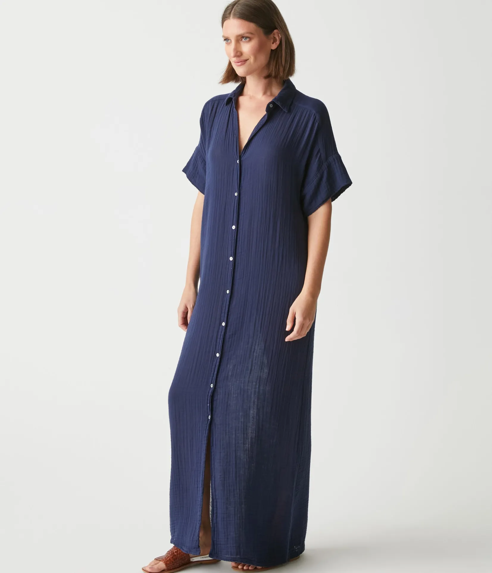 allen_gauze_shirt_dress_11.webp Michael Stars Allen Gauze Shirt Dress- Dresses | Maxi Dresses