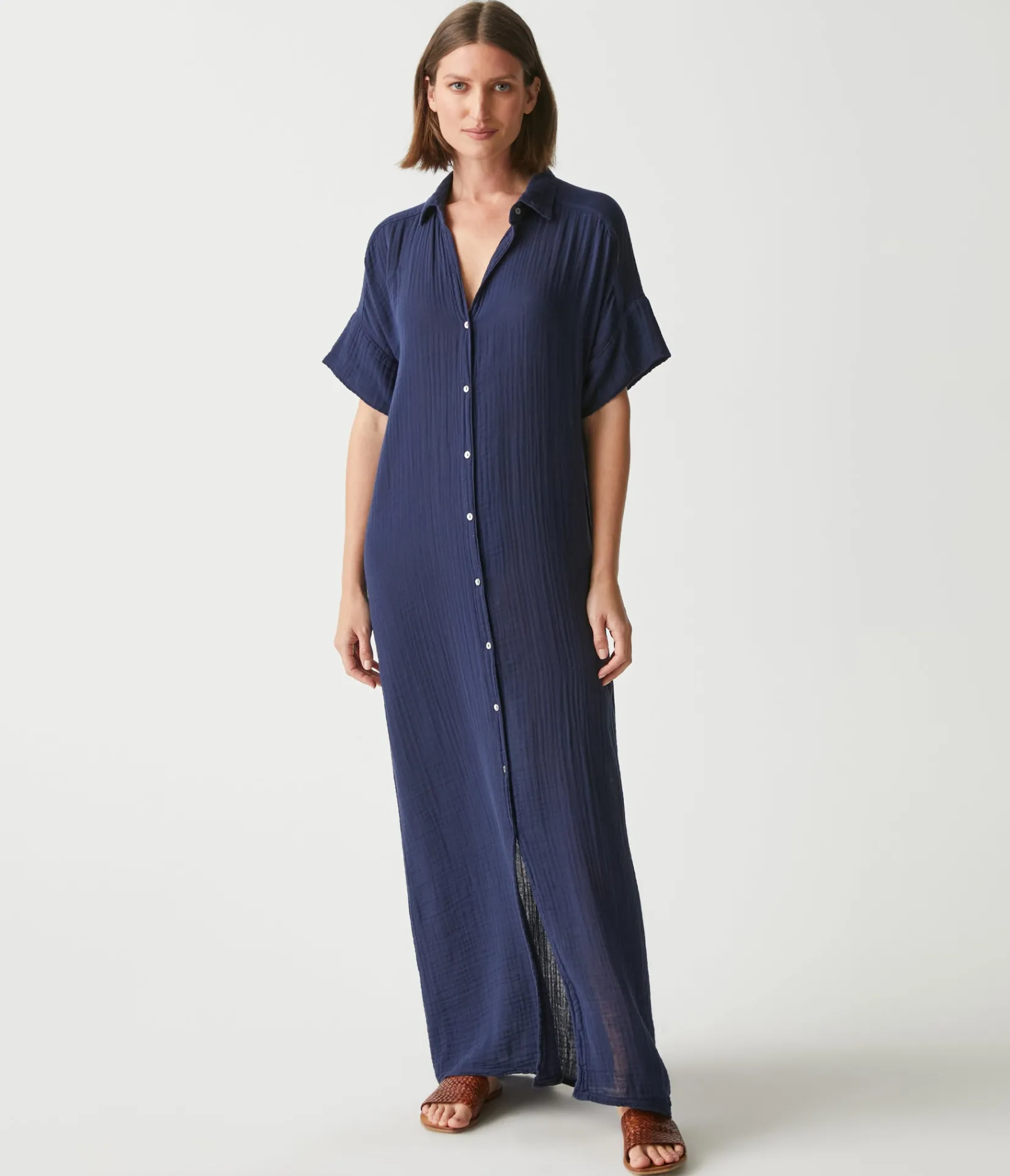 allen_gauze_shirt_dress_9.webp Michael Stars Allen Gauze Shirt Dress- Dresses | Maxi Dresses