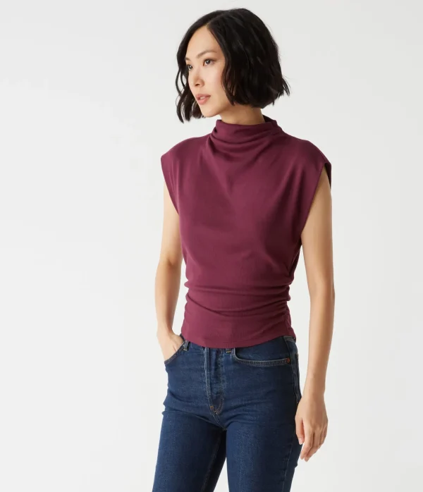 Michael Stars Amara Power Shoulder Tee- Tops, Blouses & Shirts | T-Shirts