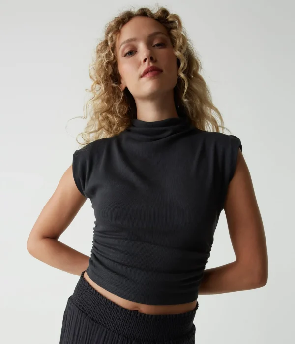 Michael Stars Amara Power Shoulder Tee- Tops, Blouses & Shirts | T-Shirts