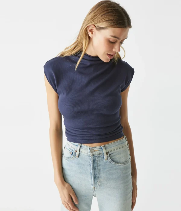Michael Stars Amara Power Shoulder Tee- Tops, Blouses & Shirts | T-Shirts