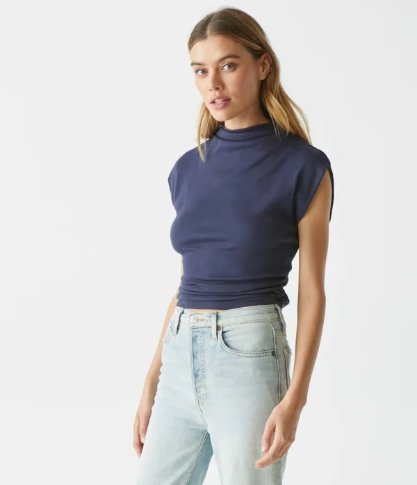 Michael Stars Amara Power Shoulder Tee- Tops, Blouses & Shirts | T-Shirts