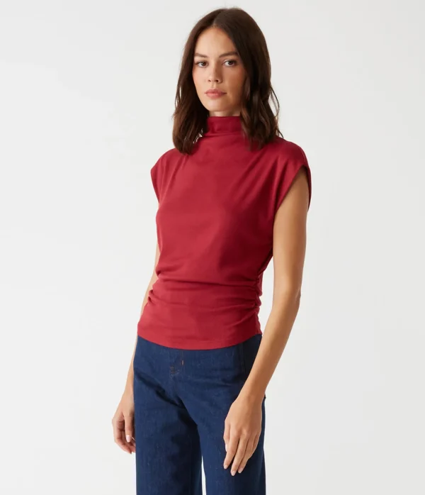 Michael Stars Amara Power Shoulder Tee- Tops, Blouses & Shirts | T-Shirts