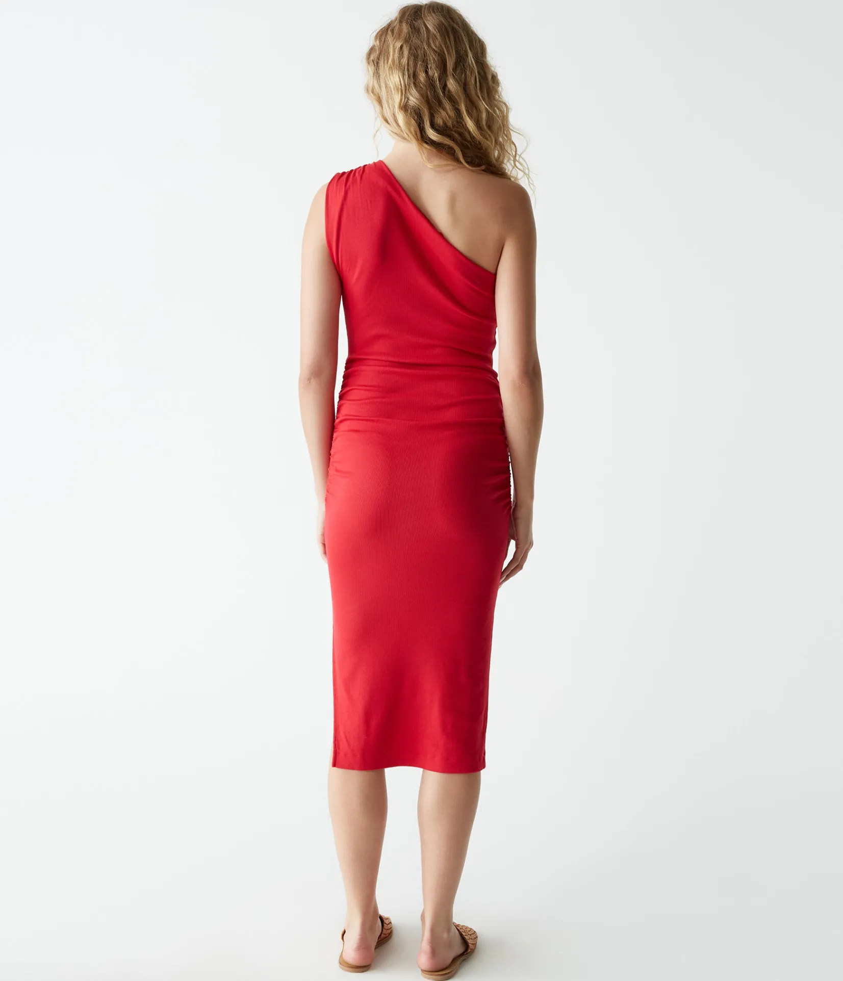 andrea_one_shoulder_midi_dress_15.webp Michael Stars Andrea One Shoulder Midi Dress- Dresses | Midi Dresses