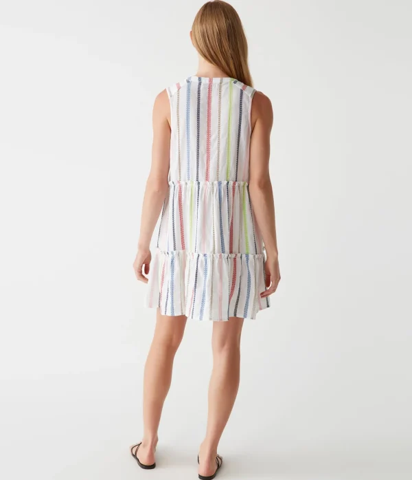 Michael Stars Anna Tiered Dress- Dresses | Mini Dresses