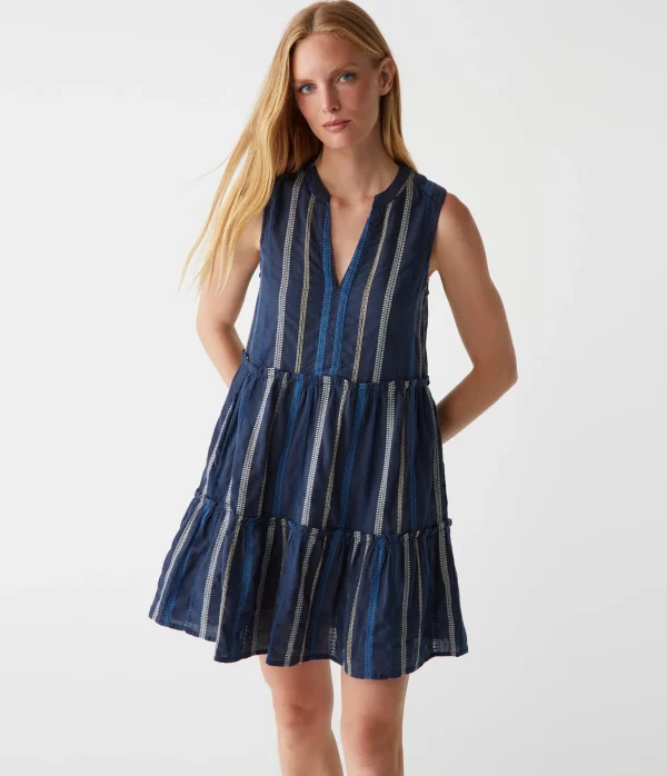Michael Stars Anna Tiered Dress- Dresses | Mini Dresses