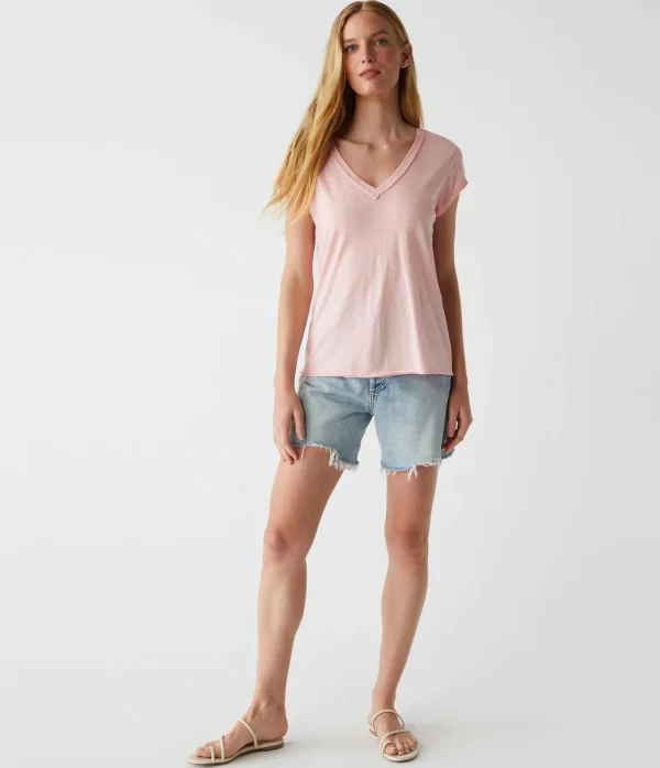 Michael Stars Baxter V-Neck Tee- T-Shirts | Supima Cotton T-Shirts