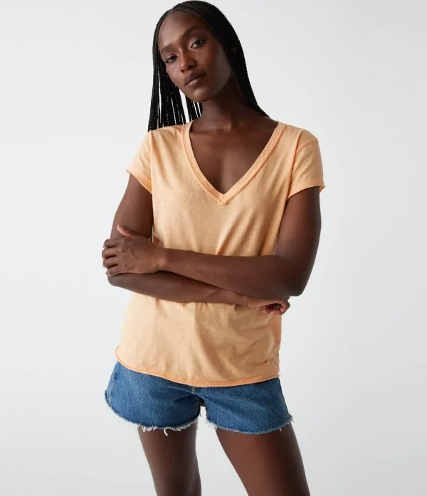 Michael Stars Baxter V-Neck Tee- T-Shirts | Supima Cotton T-Shirts