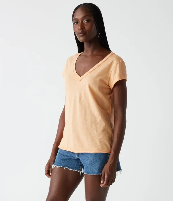 Michael Stars Baxter V-Neck Tee- T-Shirts | Supima Cotton T-Shirts