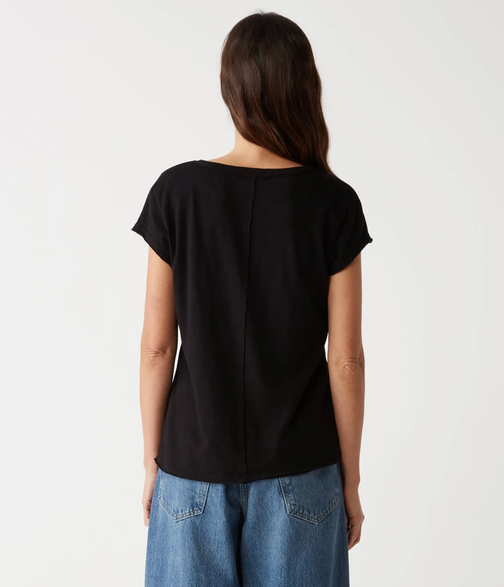 baxter_vneck_tee_3.webp Michael Stars Baxter V-Neck Tee- T-Shirts | Supima Cotton T-Shirts