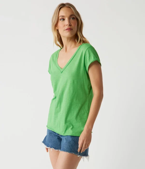Michael Stars Baxter V-Neck Tee- T-Shirts | Supima Cotton T-Shirts