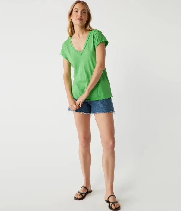Michael Stars Baxter V-Neck Tee- T-Shirts | Supima Cotton T-Shirts