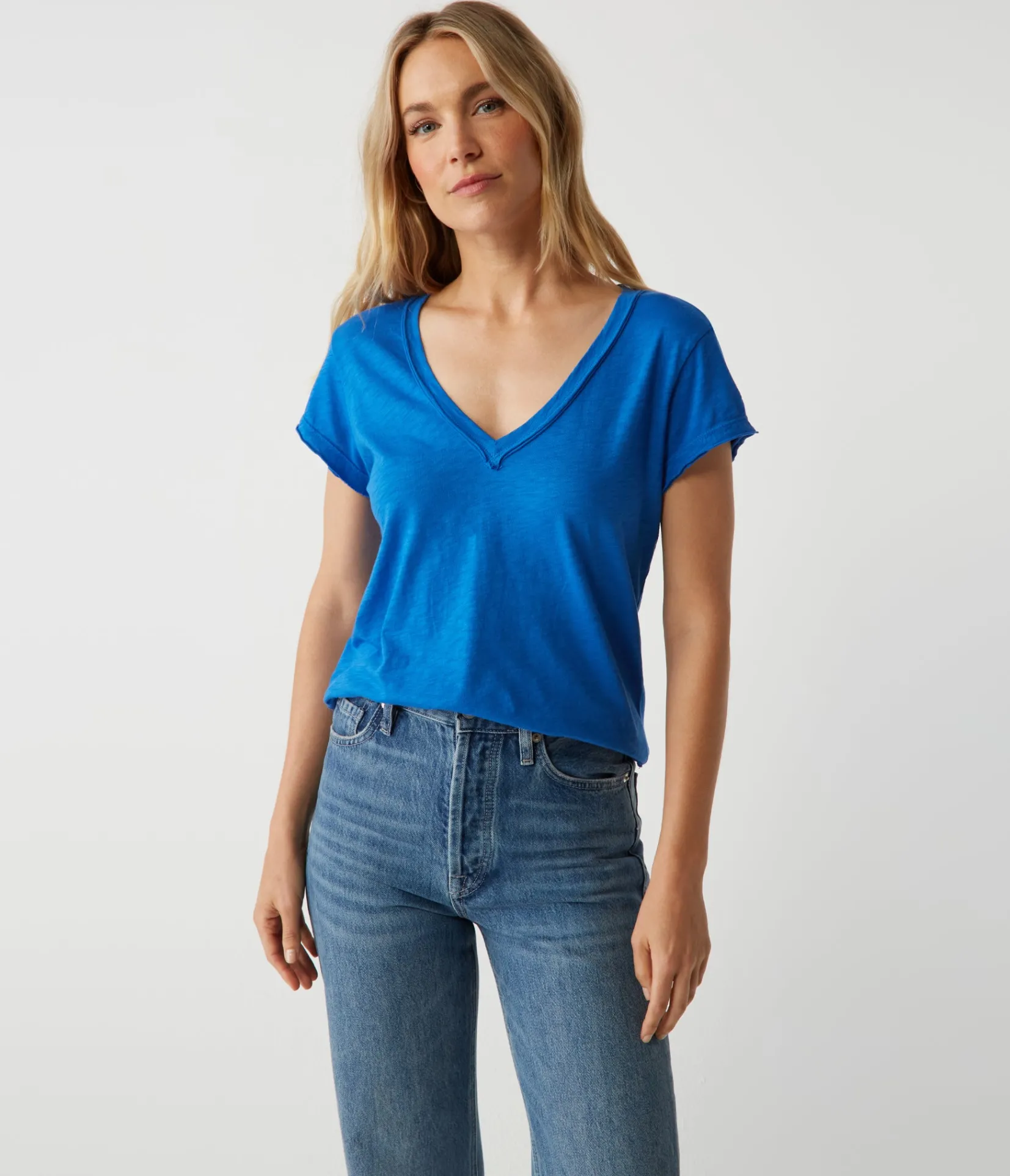 baxter_vneck_tee_36.webp Michael Stars Baxter V-Neck Tee- T-Shirts | Supima Cotton T-Shirts