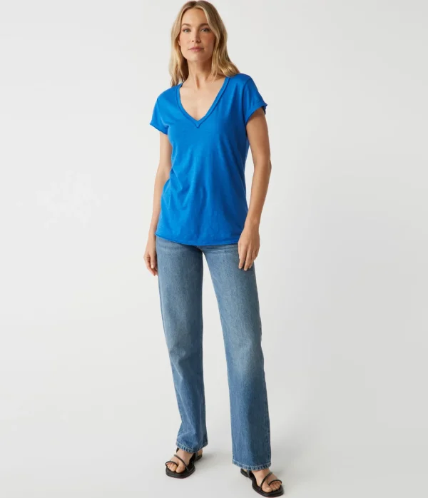 Michael Stars Baxter V-Neck Tee- T-Shirts | Supima Cotton T-Shirts