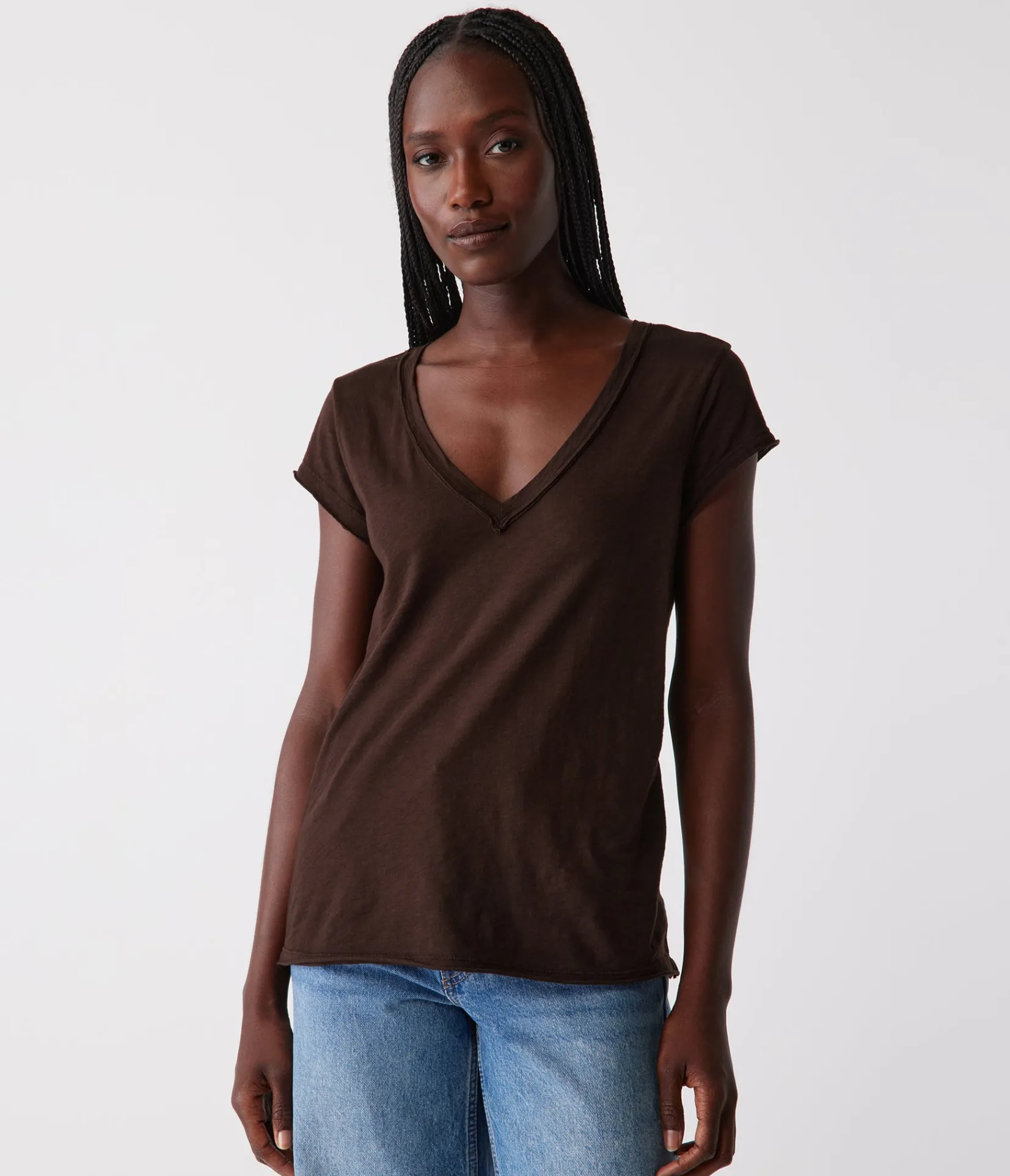 baxter_vneck_tee_4.webp Michael Stars Baxter V-Neck Tee- T-Shirts | Supima Cotton T-Shirts