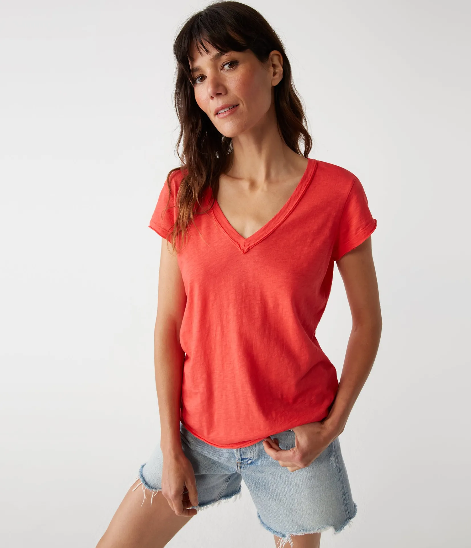 baxter_vneck_tee_40.webp Michael Stars Baxter V-Neck Tee- T-Shirts | Supima Cotton T-Shirts