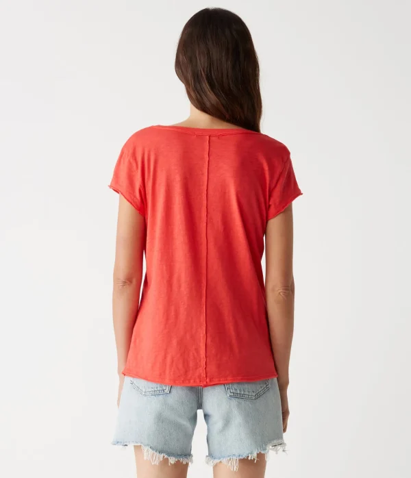 Michael Stars Baxter V-Neck Tee- T-Shirts | Supima Cotton T-Shirts