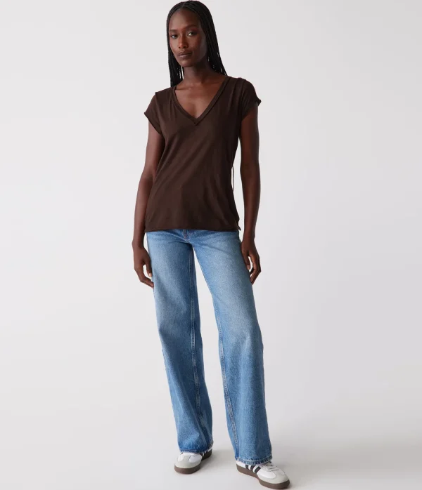 Michael Stars Baxter V-Neck Tee- T-Shirts | Supima Cotton T-Shirts