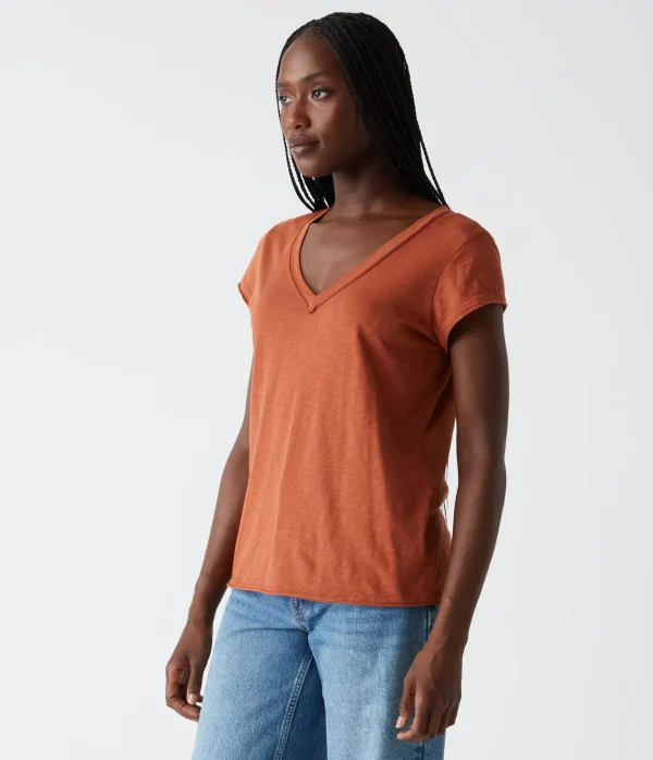 Michael Stars Baxter V-Neck Tee- T-Shirts | Supima Cotton T-Shirts