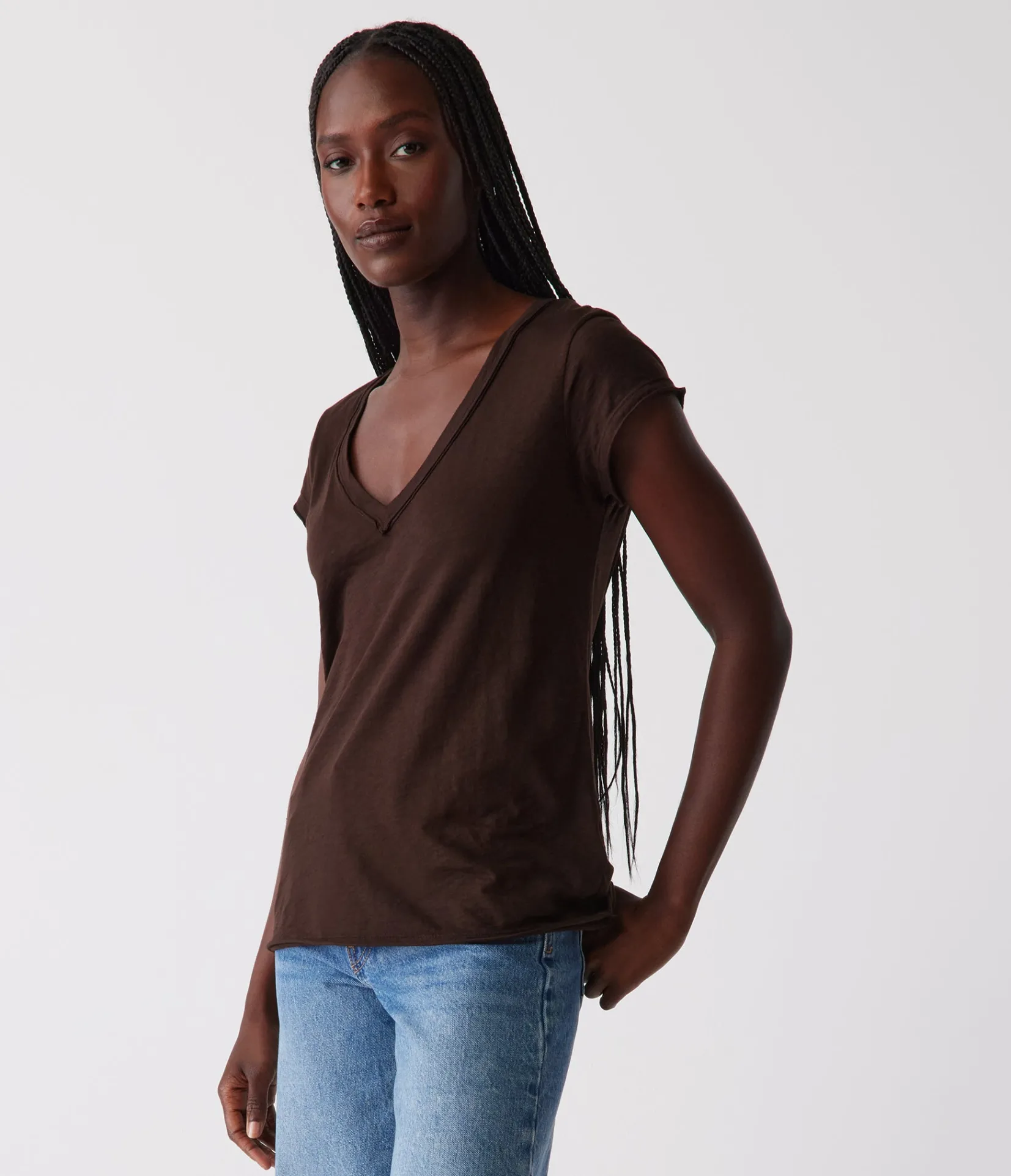 baxter_vneck_tee_6.webp Michael Stars Baxter V-Neck Tee- T-Shirts | Supima Cotton T-Shirts