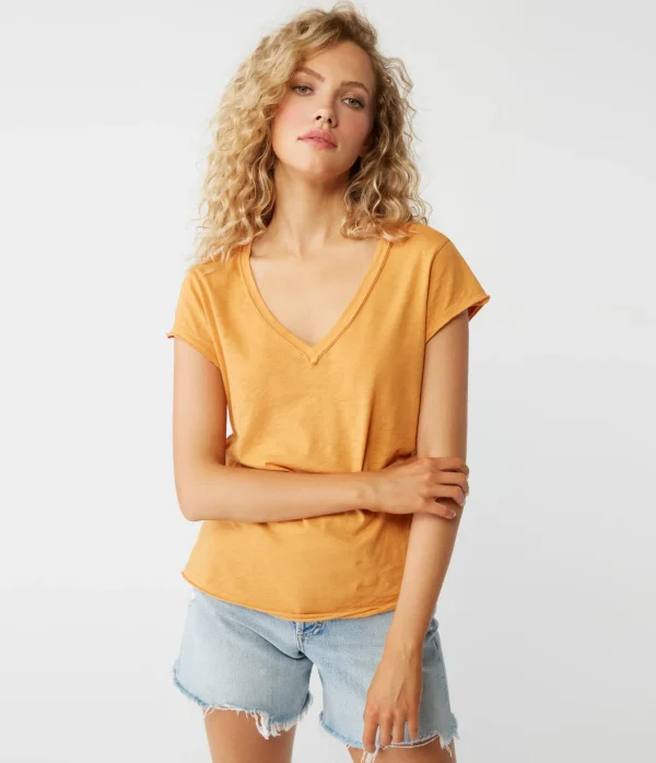 Michael Stars Baxter V-Neck Tee- T-Shirts | Supima Cotton T-Shirts