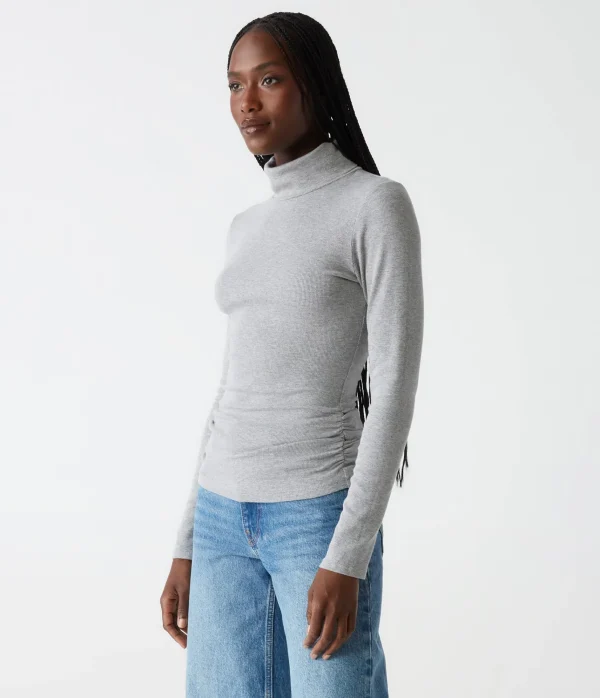 Michael Stars Beck Ribbed Turtleneck- T-Shirts | Ultra Rib T-Shirts