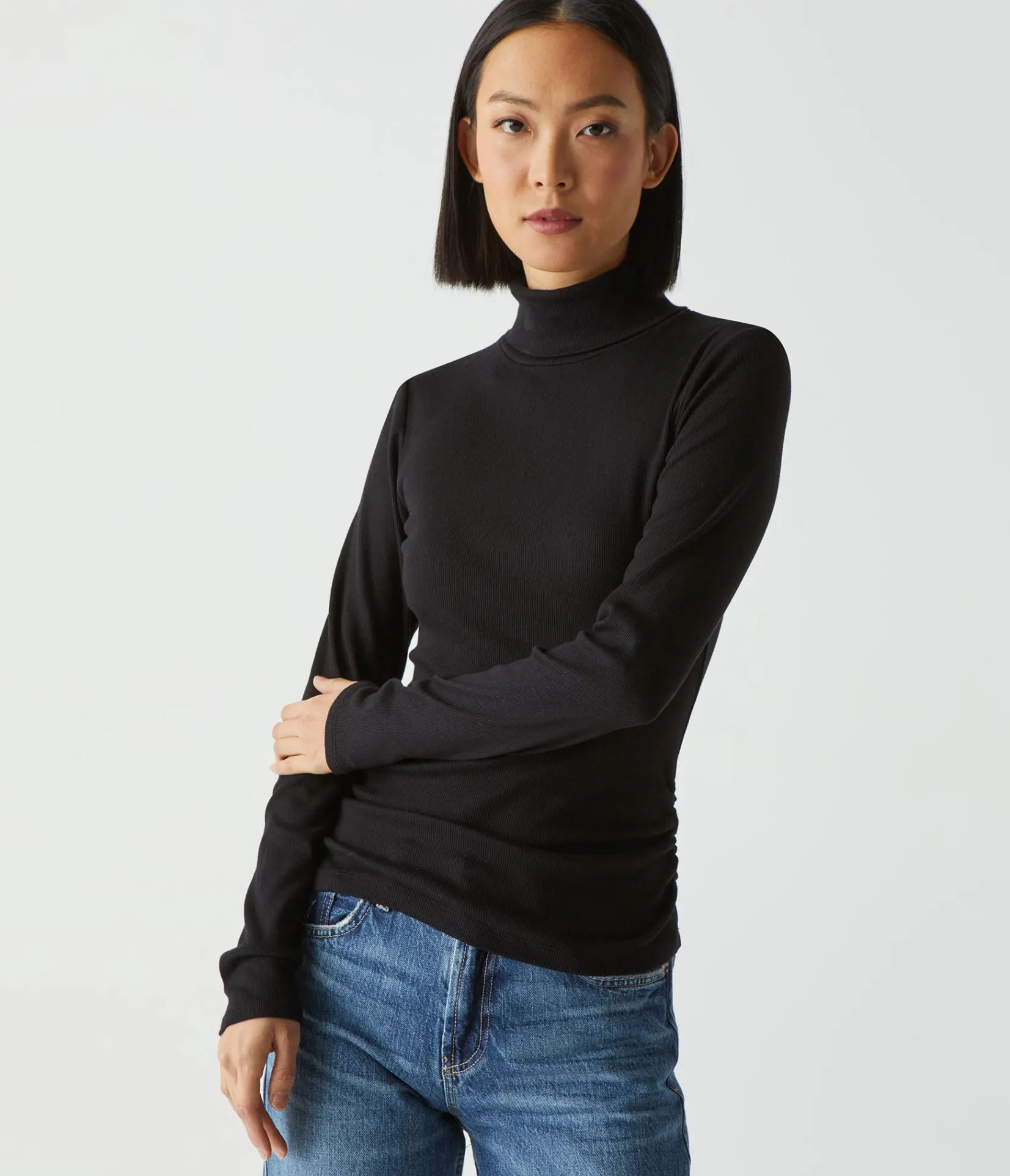 beck_ribbed_turtleneck_4.webp Michael Stars Beck Ribbed Turtleneck- T-Shirts | Ultra Rib T-Shirts