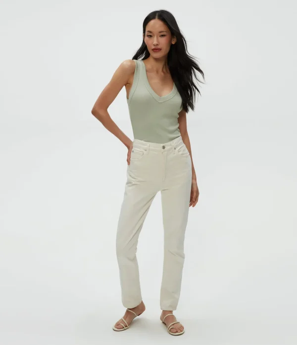 Michael Stars Blanche Ribbed Tank- Tank Tops | Ultra Rib T-Shirts