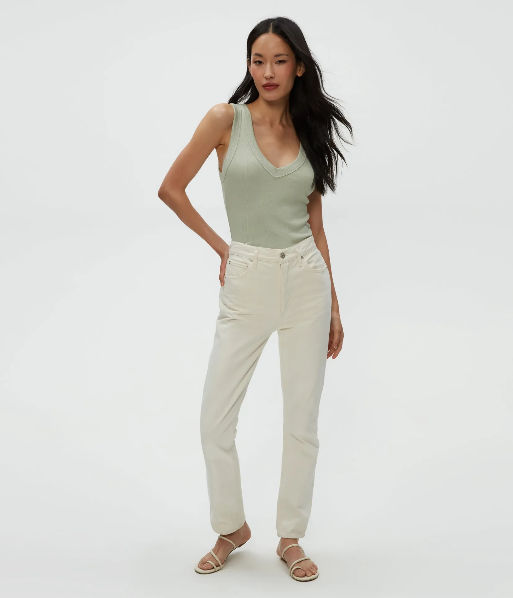 blanche_ribbed_tank_101.webp Michael Stars Blanche Ribbed Tank- Tank Tops | Ultra Rib T-Shirts