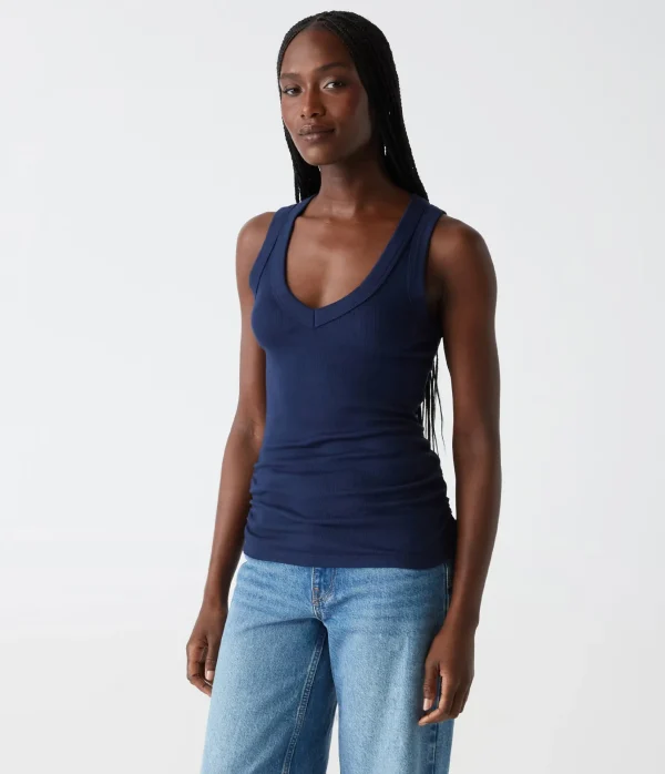 Michael Stars Blanche Ribbed Tank- Tank Tops | Ultra Rib T-Shirts