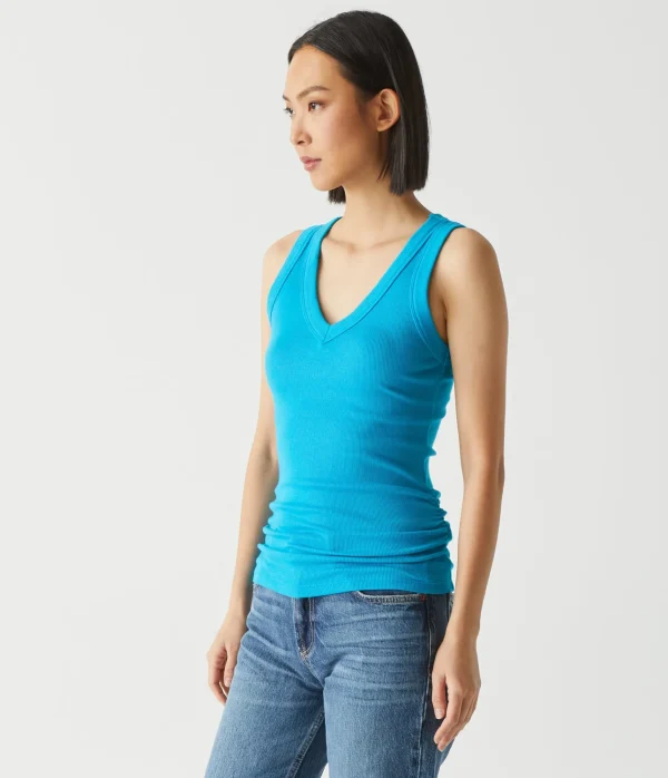 Michael Stars Blanche Ribbed Tank- Tank Tops | Ultra Rib T-Shirts