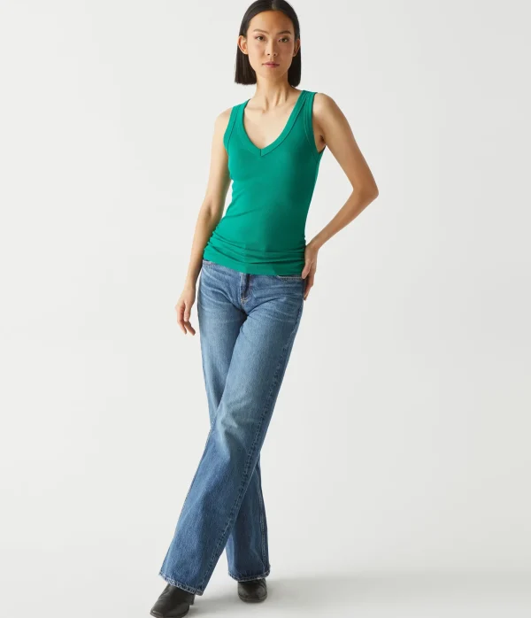Michael Stars Blanche Ribbed Tank- Tank Tops | Ultra Rib T-Shirts