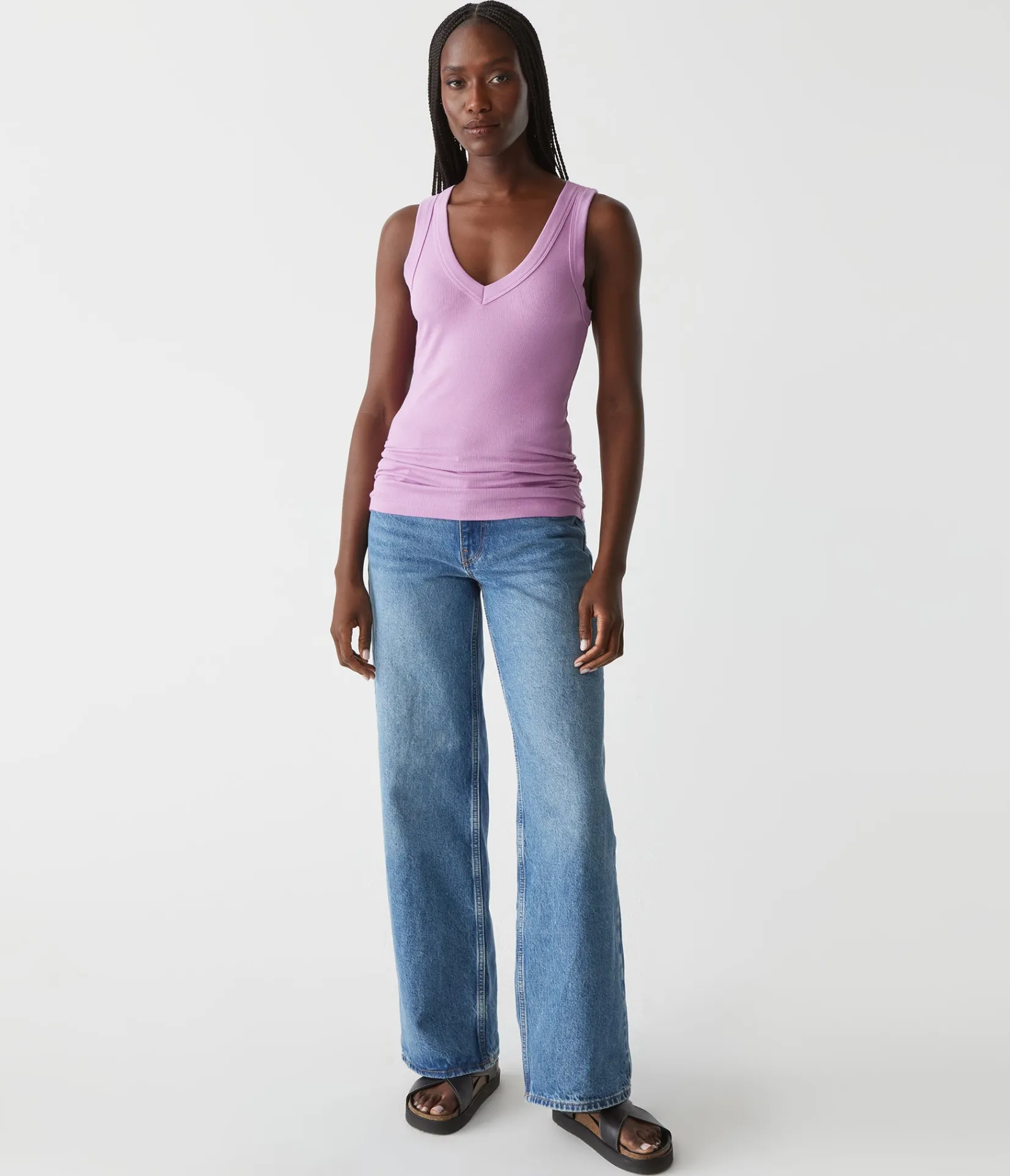 blanche_ribbed_tank_49.webp Michael Stars Blanche Ribbed Tank- Tank Tops | Ultra Rib T-Shirts