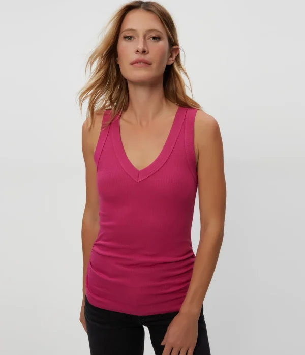 Michael Stars Blanche Ribbed Tank- Tank Tops | Ultra Rib T-Shirts