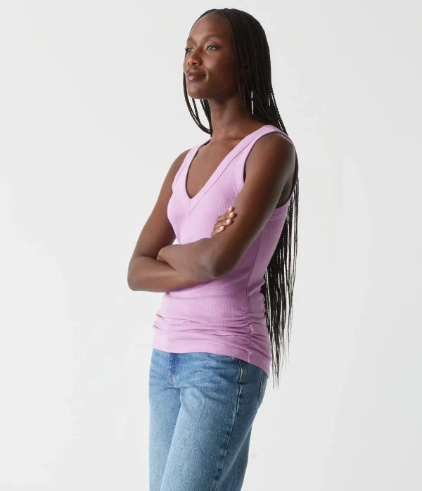 Michael Stars Blanche Ribbed Tank- Tank Tops | Ultra Rib T-Shirts