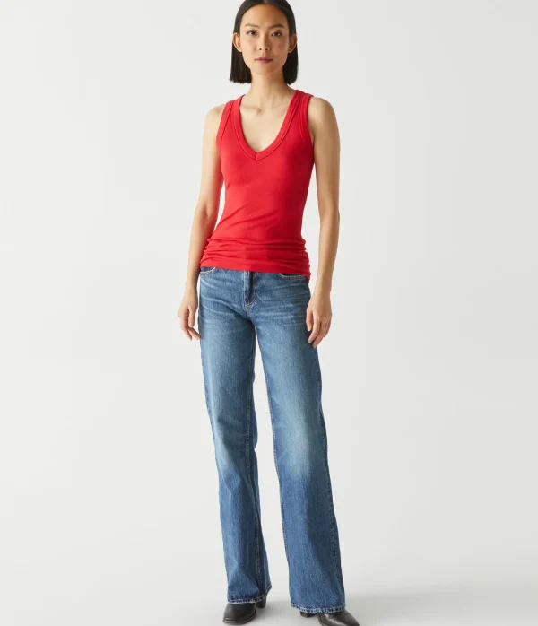 Michael Stars Blanche Ribbed Tank- Tank Tops | Ultra Rib T-Shirts