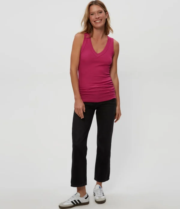Michael Stars Blanche Ribbed Tank- Tank Tops | Ultra Rib T-Shirts