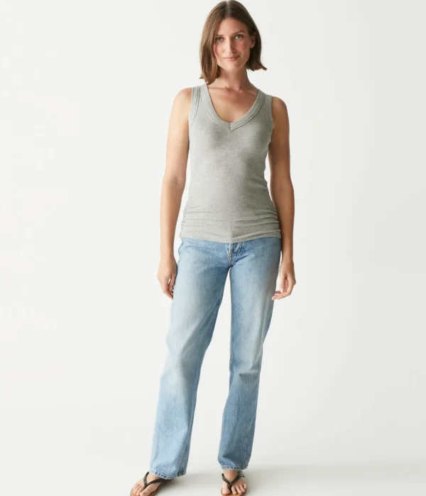 Michael Stars Blanche Ribbed Tank- Tank Tops | Ultra Rib T-Shirts