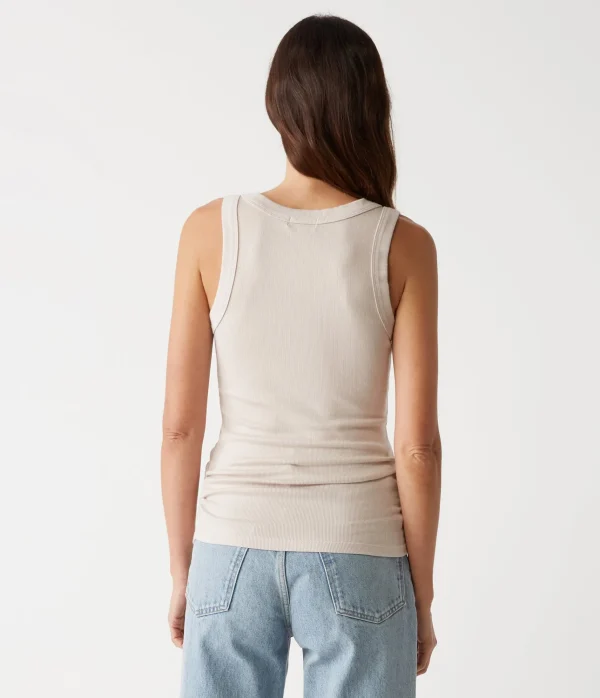 Michael Stars Blanche Ribbed Tank- Tank Tops | Ultra Rib T-Shirts