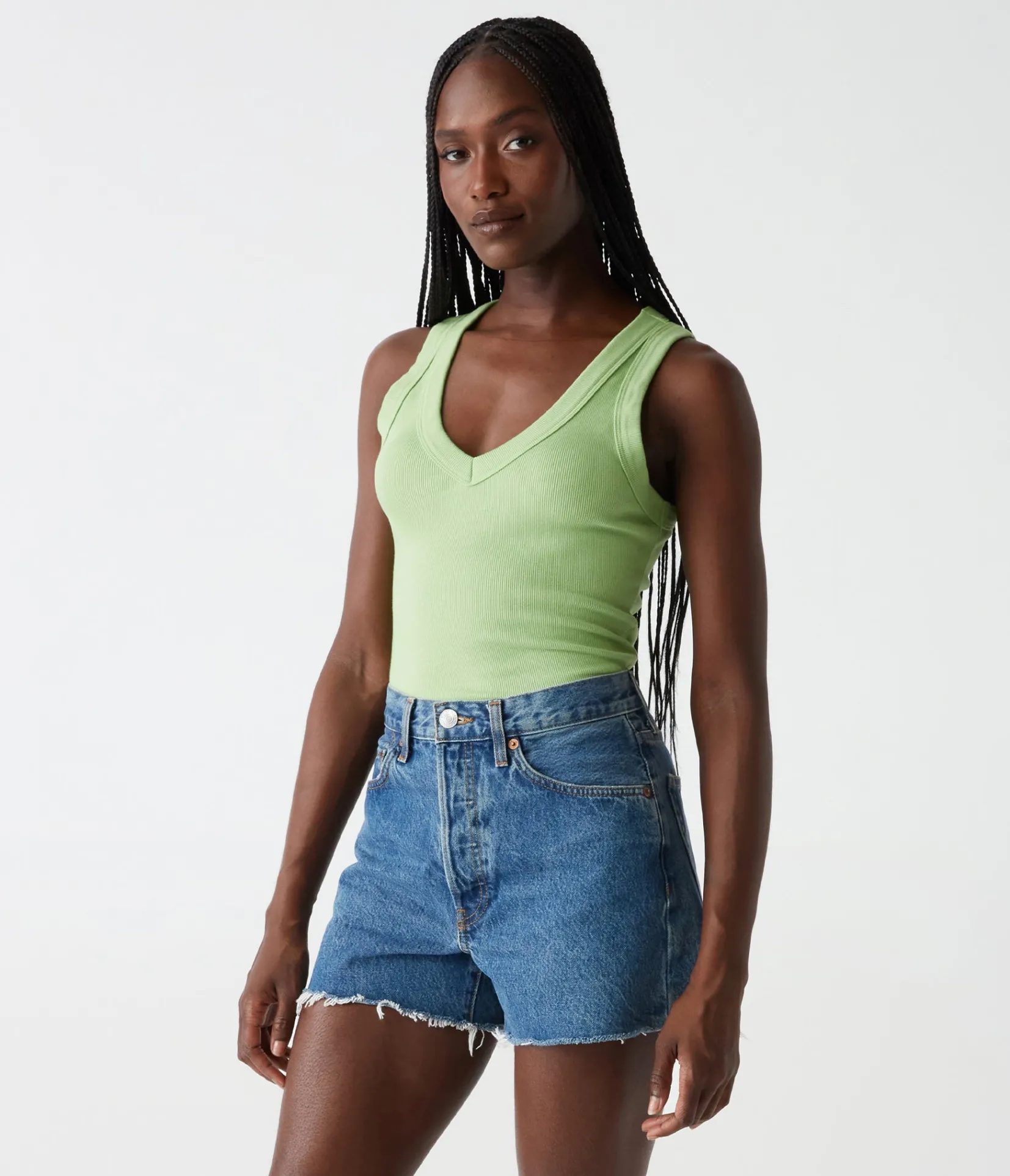 blanche_ribbed_tank_82.webp Michael Stars Blanche Ribbed Tank- Tank Tops | Ultra Rib T-Shirts