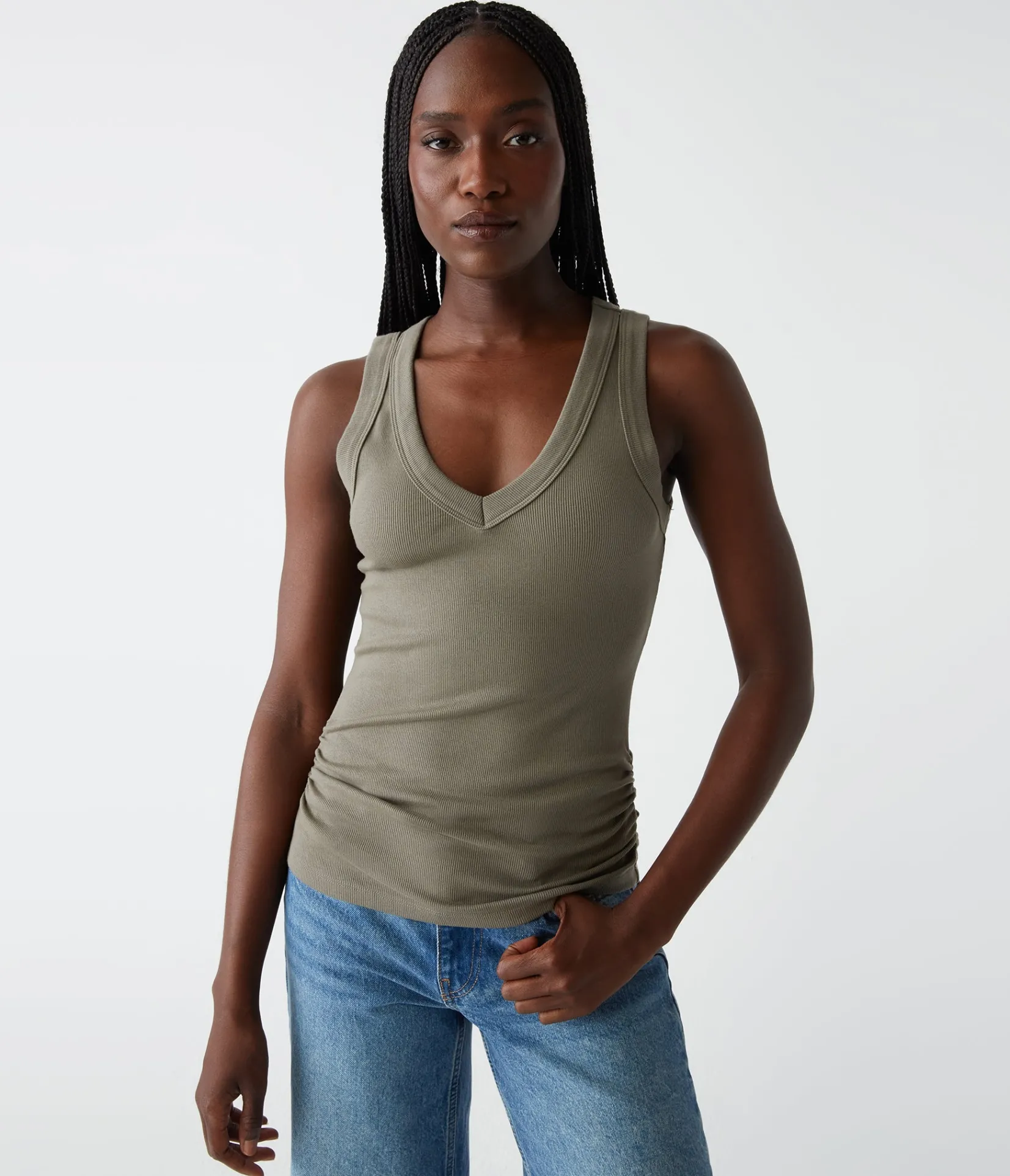 blanche_ribbed_tank_84.webp Michael Stars Blanche Ribbed Tank- Tank Tops | Ultra Rib T-Shirts