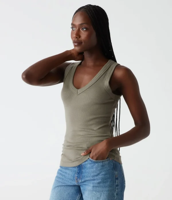 Michael Stars Blanche Ribbed Tank- Tank Tops | Ultra Rib T-Shirts