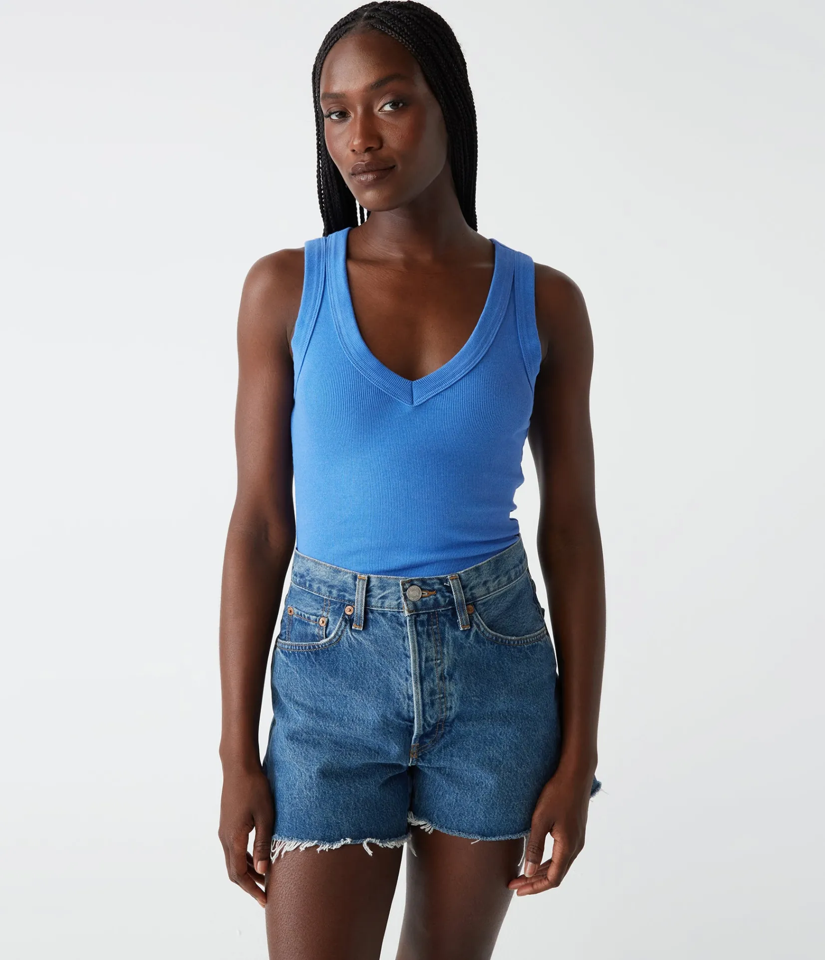 blanche_ribbed_tank_88.webp Michael Stars Blanche Ribbed Tank- Tank Tops | Ultra Rib T-Shirts