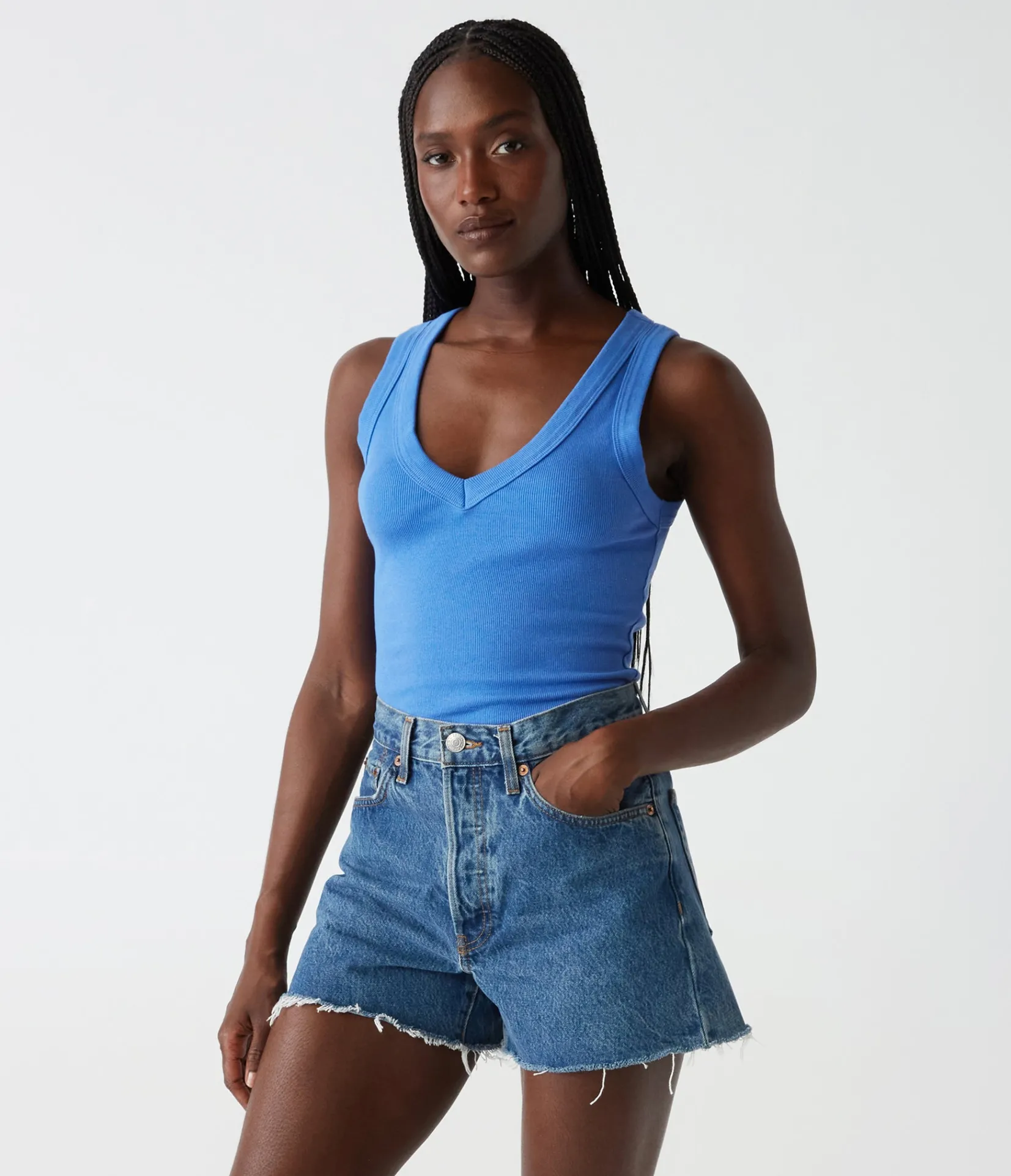 blanche_ribbed_tank_90.webp Michael Stars Blanche Ribbed Tank- Tank Tops | Ultra Rib T-Shirts