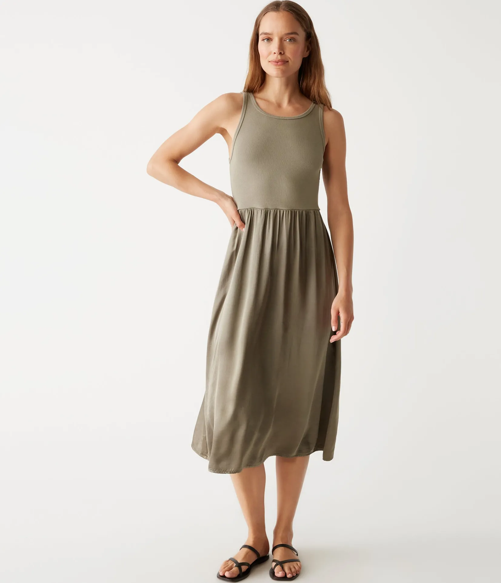 bridgette_midi_dress_18.webp Michael Stars Bridgette Midi Dress- Dresses | Midi Dresses