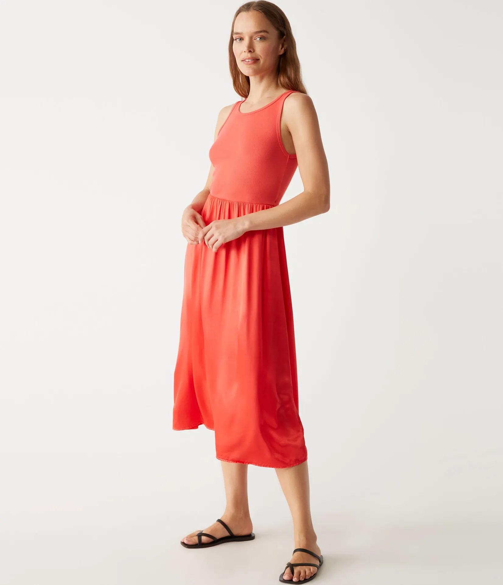 bridgette_midi_dress_2.webp Michael Stars Bridgette Midi Dress- Dresses | Midi Dresses