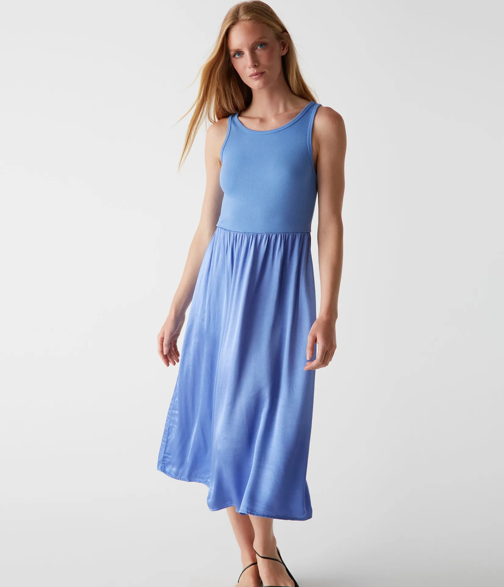 bridgette_midi_dress_4.webp Michael Stars Bridgette Midi Dress- Dresses | Midi Dresses