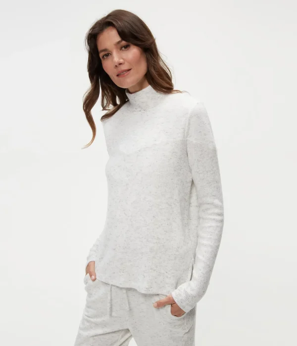 Michael Stars Bruna Mock Neck Top- Loungewear