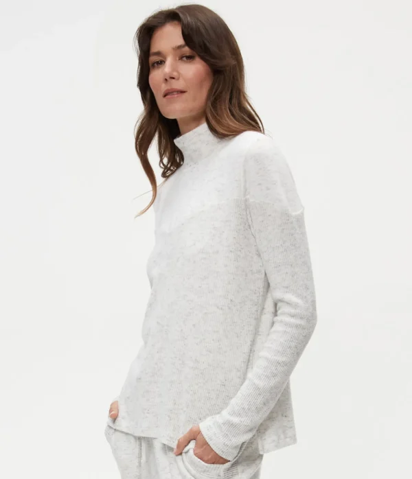 Michael Stars Bruna Mock Neck Top- Loungewear