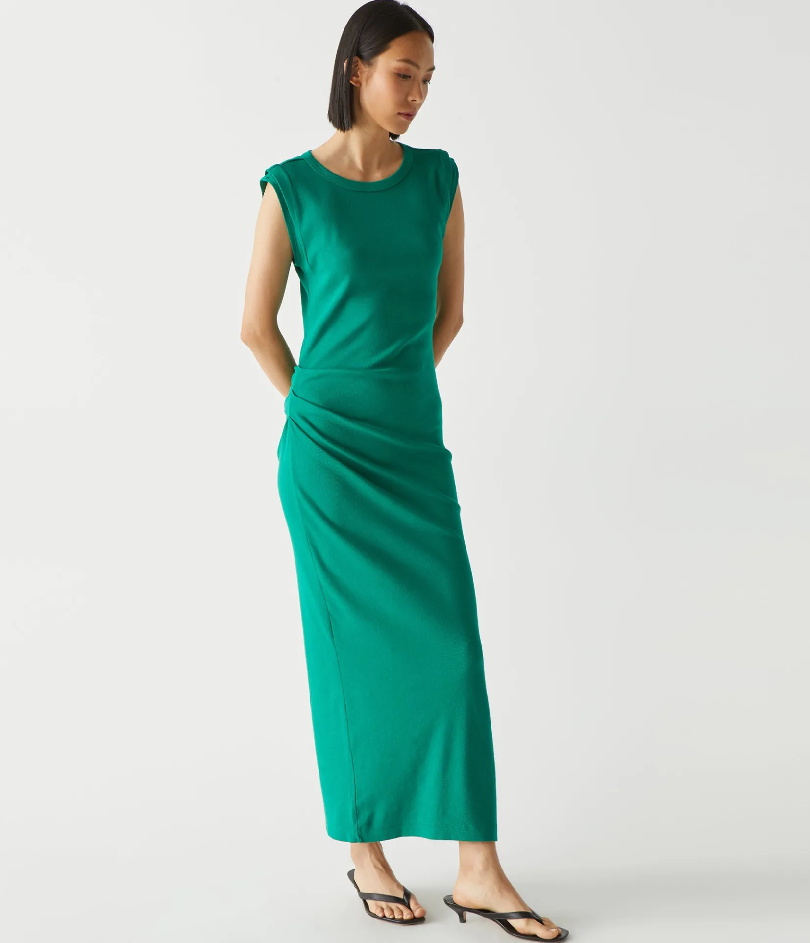calliope_power_shoulder_maxi_dress_25.webp Michael Stars Calliope Power Shoulder Maxi Dress- Dresses | Maxi Dresses